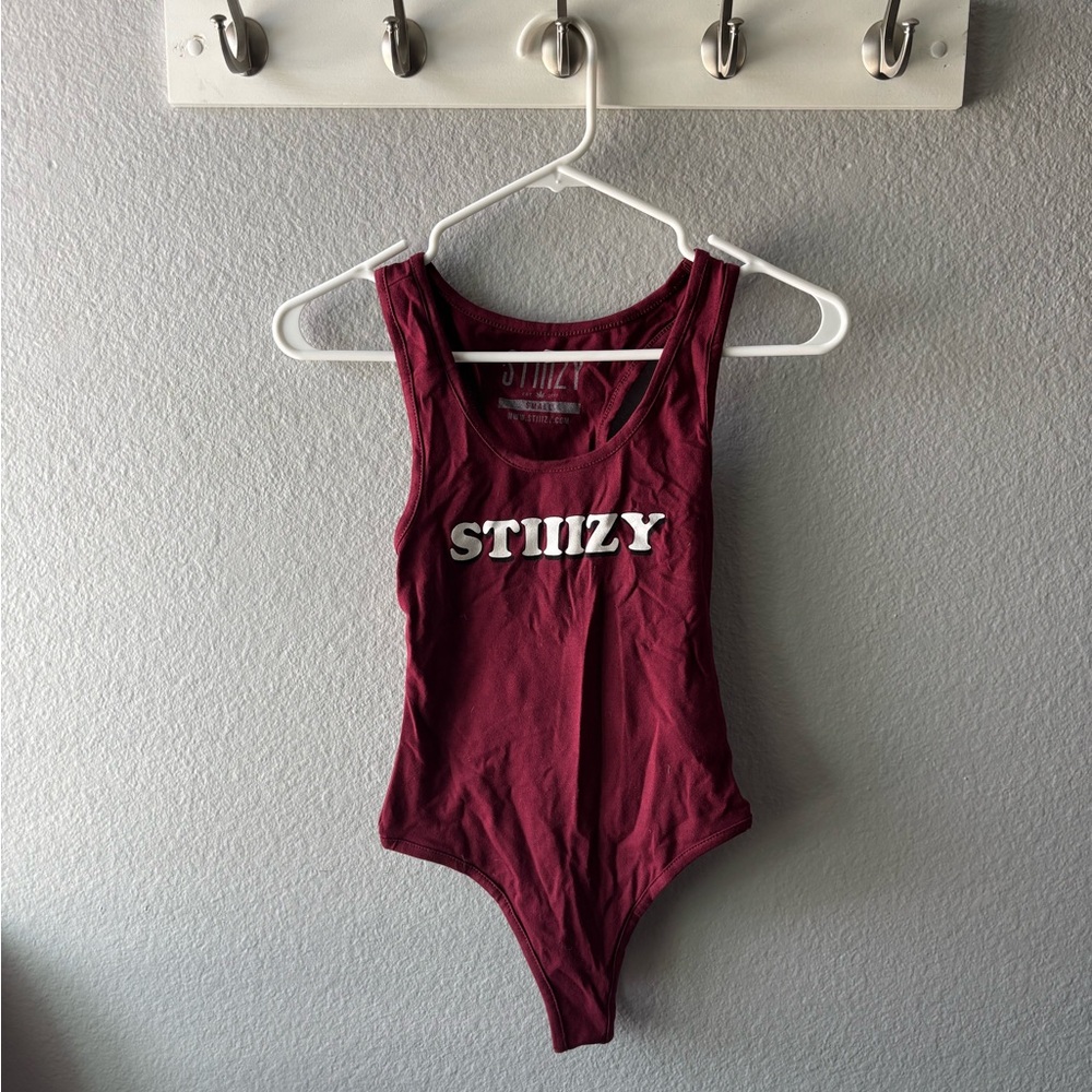 STIIIZY Burgundy Bodysuit